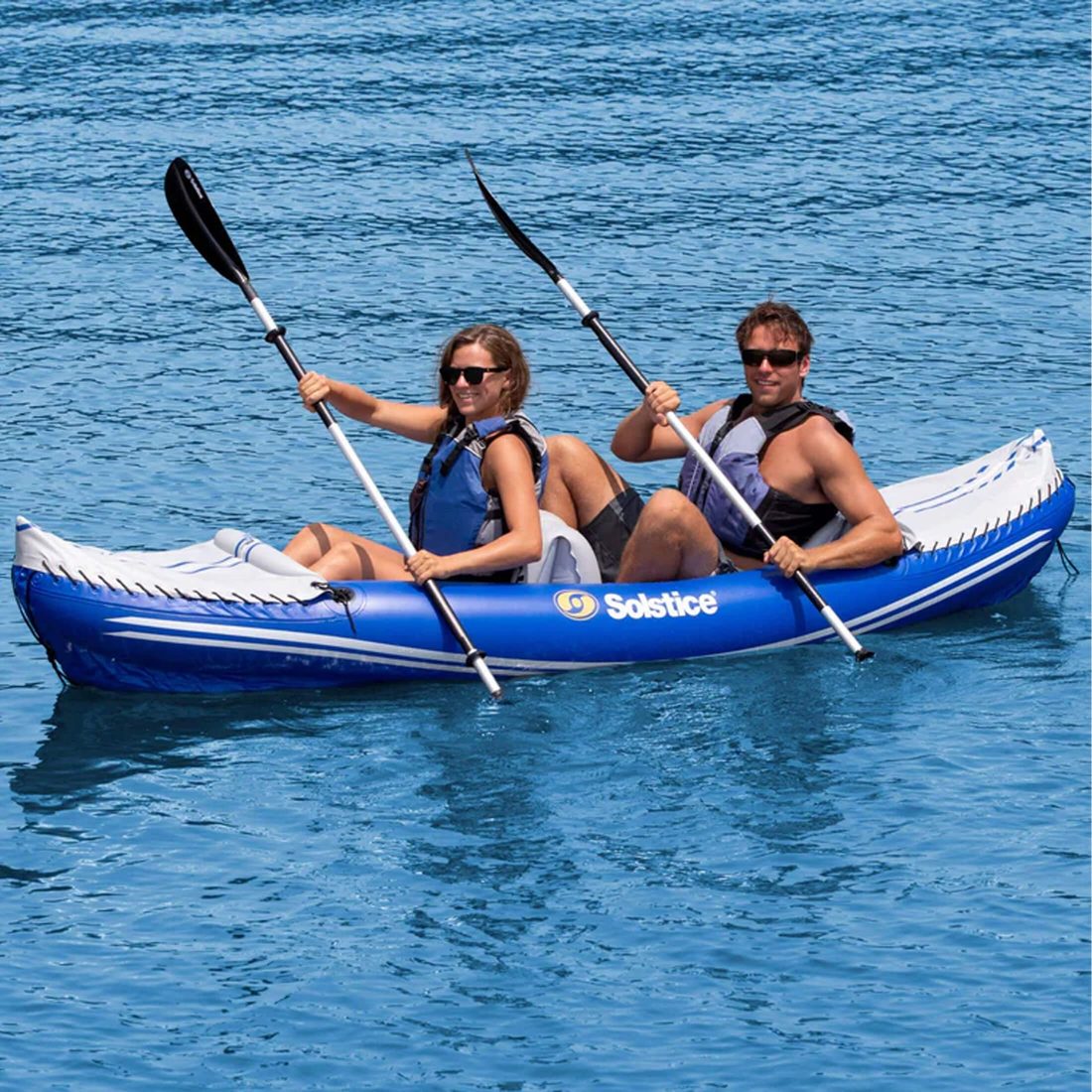 Solstice inflatable kayak on the water